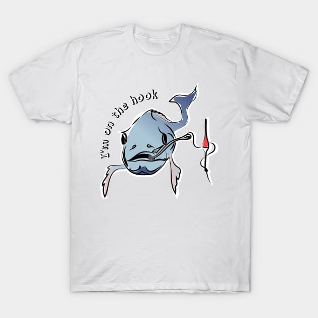 fish with hook T-Shirt by Ljuko